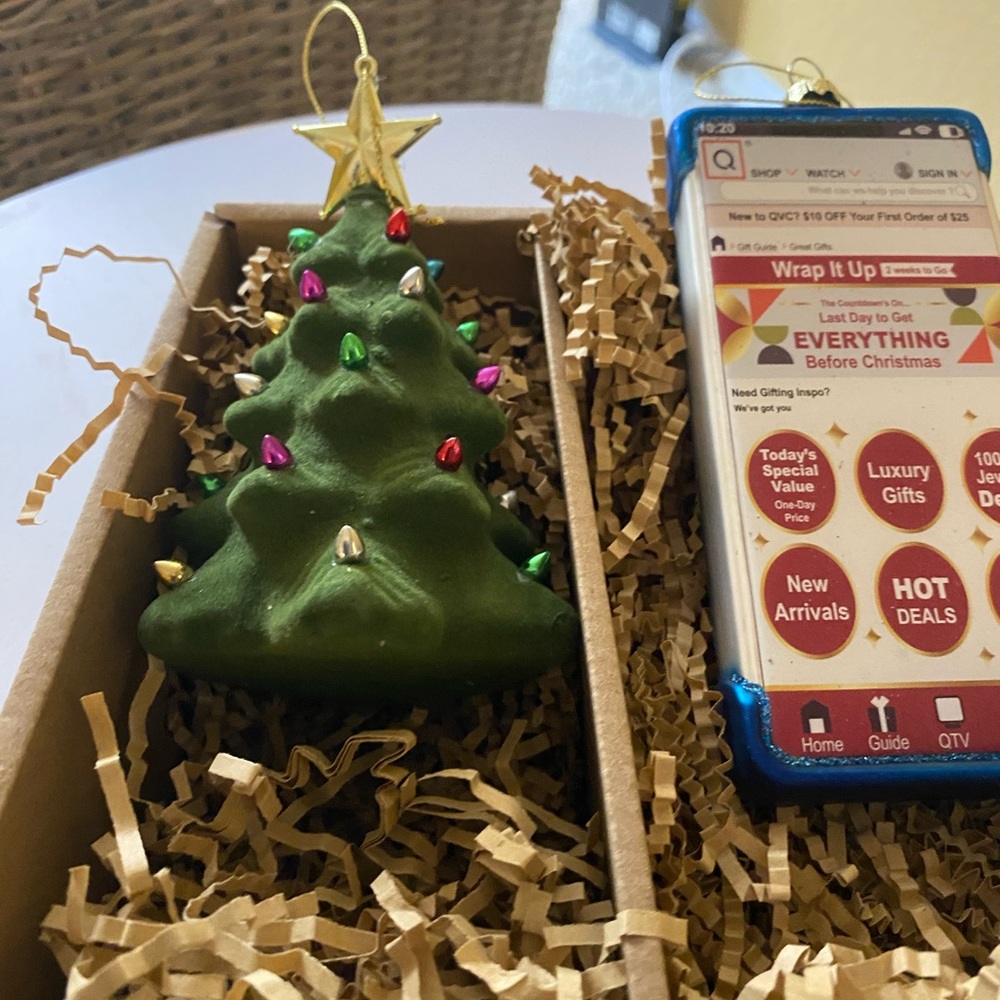 THREE Christmas Ornaments QVC Super Fun Home Shopping Channel Read Description
